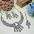 White yellow gold premium designer american diamond and stone work necklace set
