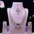 Purple rose gold premium designer american diamond and stone work necklace set