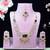 Green rose gold premium designer american diamond and stone work necklace set