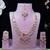 Pink rose gold premium designer american diamond and stone work necklace set