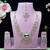 White rose gold premium designer american diamond and stone work necklace set