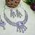 White rhodium premium designer american diamond and stone work necklace set