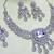 White rhodium premium designer american diamond and stone work necklace set