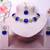 Blue yellow gold premium designer american diamond and stone work necklace set