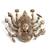 Antique gold brass devi shakti brooch