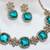 Green yellow gold premium designer american diamond and stone work necklace set