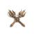 Antique gold brass shakti trishul brooch