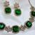 Green yellow gold premium designer american diamond and stone work necklace set