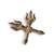 Antique gold brass shakti trishul brooch