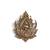 Antique gold brass shakti lotus brooch