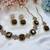 Green yellow gold premium designer american diamond and stone work necklace set