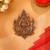 Antique gold brass shakti lotus brooch