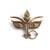 Antique gold brass divine eyes brooch