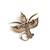 Antique gold brass divine eyes brooch