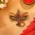 Antique gold brass divine eyes brooch