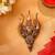 Antique gold brass sacred trishul brooch