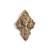 Antique gold brass heritage durga shakti brooch