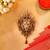 Antique gold brass lion trishul brooch