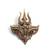 Antique gold brass divine eyes trishul brooch