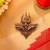 Antique gold brass divine eyes trishul brooch