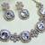 White yellow gold premium designer american diamond and stone work necklace set
