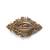 Antique gold brass divine eye brooch