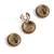 Antique gold brass maa button cover