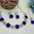 Blue rose gold premium designer american diamond and stone work necklace set