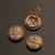 Antique gold brass maa button cover