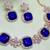 Blue rose gold premium designer american diamond and stone work necklace set