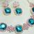 Green rose gold premium designer american diamond and stone work necklace set