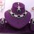 Green rose gold premium designer american diamond and stone work necklace set