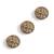 Antique gold brass shakti trishul button cover