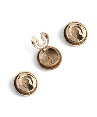Antique gold brass divine eyes button cover 4