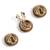 Antique gold brass shakti trishul button cover
