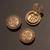Antique gold brass shakti trishul button cover
