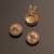 Antique gold brass divine eyes button cover