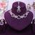 Purple rose gold premium designer american diamond and stone work necklace set