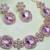 Purple rose gold premium designer american diamond and stone work necklace set