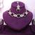 Maroon rose gold premium designer american diamond and stone work necklace set