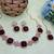 Maroon rose gold premium designer american diamond and stone work necklace set