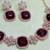 Maroon rose gold premium designer american diamond and stone work necklace set