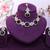 Green rose gold premium designer american diamond and stone work necklace set