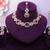 Pink rose gold premium designer american diamond and stone work necklace set