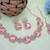 Pink rose gold premium designer american diamond and stone work necklace set