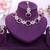 Purple rose gold premium designer american diamond and stone work necklace set