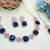 Blue rose gold premium designer american diamond and stone work necklace set