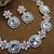 White rose gold premium designer american diamond and stone work necklace set