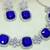 Blue rhodium premium designer american diamond and stone work necklace set