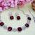 Maroon rhodium premium designer american diamond and stone work necklace set